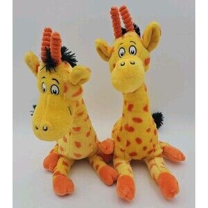 Dr. Seuss Giraffe Plush Mulberry Street 12" Stuffed Animal Kohl's Cares Lot Of 2